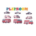 thumbnail image 1 of Vinyl Service Vehicles Home Art Decor Adhesive Wall Decal Sticker - 18" x 30" Removable Kids Bedroom Living Room Playroom Quote Decal Firetruck Police Car & Ambulance Decor Design Wall Decoration, 1 of 5