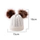thumbnail image 2 of Gorro de punto de doble ovillo para bebé, gorro cálido para niños en otoño e invierno, 2 of 5