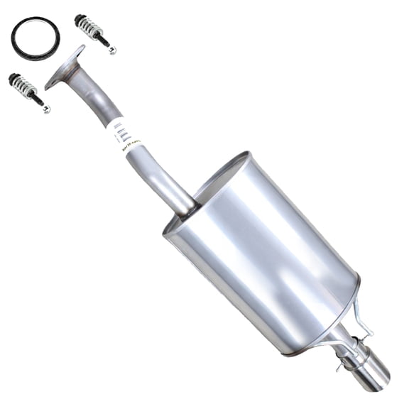 Stainless Steel Exhaust Rear Muffler With Tip Fits 2006-2011 Honda Civic 1.3L & 1.8L - Direct Fit