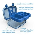 thumbnail image 4 of Bentgo Kids Children鈥檚 Lunch Box - Leak-Proof, 5-Compartment Bento-Style Kids Lunch Box - Ideal Portion Sizes for Ages 3 to 7 - BPA-Free, Dishwasher Safe, Food-Safe Materials (Blue), 4 of 5
