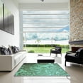 thumbnail image 7 of Ahgly Company Machine Washable Indoor Square Transitional Medium Turquoise Green Area Rugs, 8' Square, 7 of 7