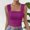 Hot Pink, variant on DuoJiaJ Womens Y2K Crop Top, Square Neck Sleeveless Solid Color Vest Black L