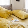 thumbnail image 4 of Luxury 100% Cotton Chenille 4 Pcs Bedding Set - Yellow, 4 of 8