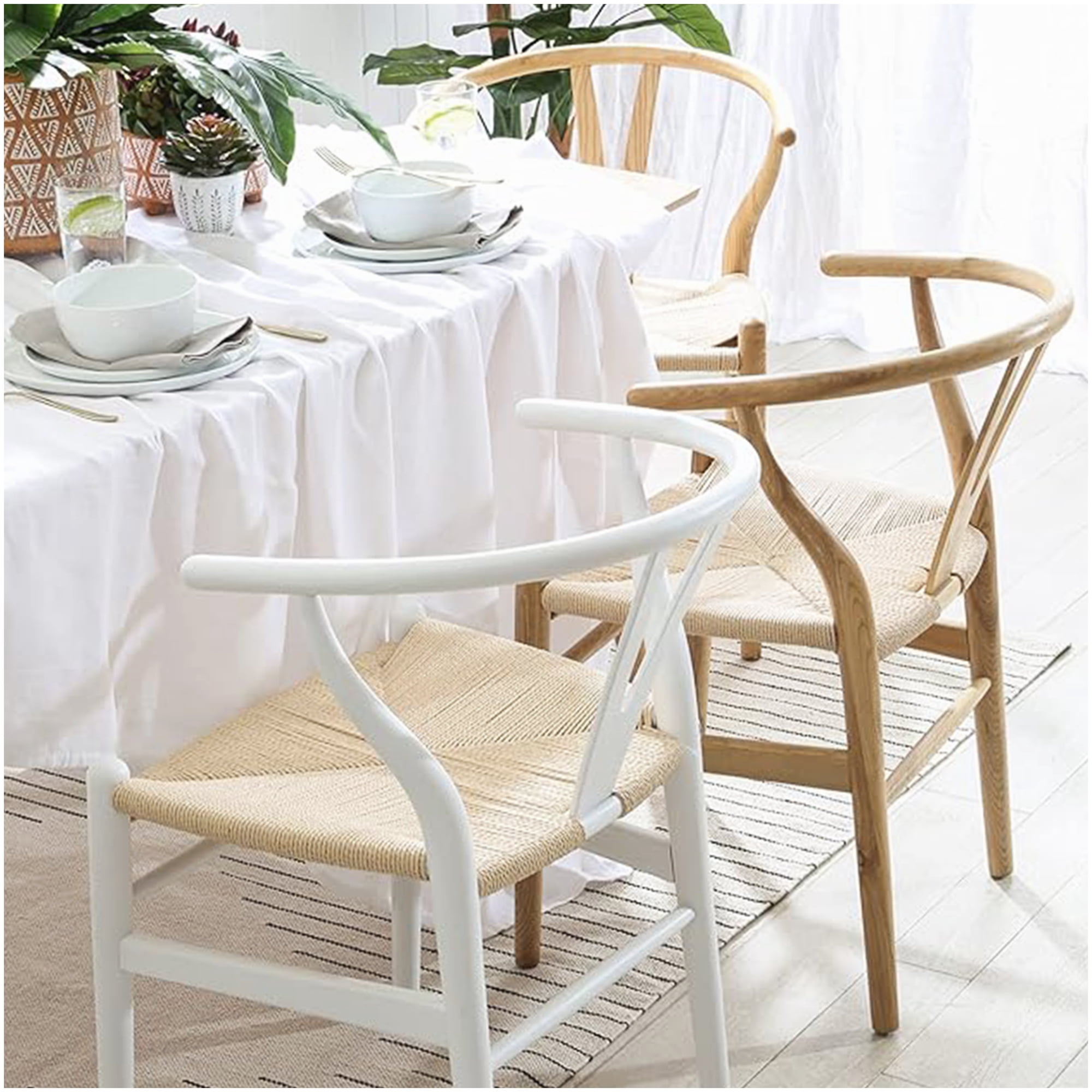 white ash wood dining chair product