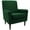 Emerald Green, variant on Pemberly Row 17.5"H Fabric Rolled Arm Lounge Chair in Blue Finish