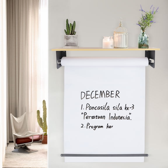 70*18*17cm Wall Mounted Paper Roll Cutter Decoration Kraft Paper Roll Holder Dispenser Multicolor