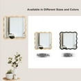 thumbnail image 5 of 36x36'' Large Solid Wood Mirror with Wavy Frame – Natural, Modern Wall Decor for Home Interiors, 5 of 9
