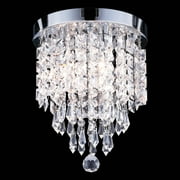 Bestco UL Listed 3-Light Crystal Chandelier Ceiling Light Fixture Pendant for Bedroom, Hallway, Living Room