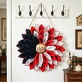 thumbnail image 5 of Patriotic Sunflower Wreath Front Door Red White Blue We The People Sign 4Th Of July Independence Day Memorial Day Wall Hanging Decor Garland, 5 of 8