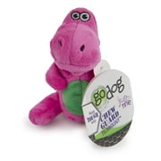 goDog Dinos T-Rex Just for Me with Chew Guard Technology Durable Plush Squeaker Dog Toy, Pink, Mini