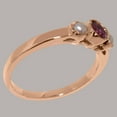 thumbnail image 4 of LBG British Made 18k Rose Gold Natural Pink Tourmaline & Cultured Pearl Womens Statement Ring - 33 size options - Size 9.25, 4 of 7