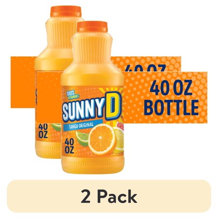 (2 pack) SUNNYD Tangy Original Orange Juice Drink, 40 fl oz Bottle