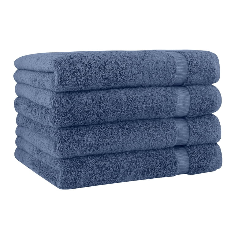 Silk Turkish Cotton Bath Towels - 4 Pieces