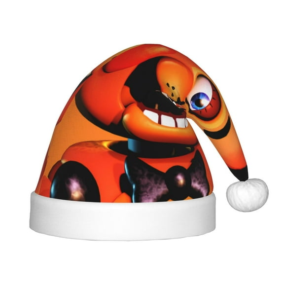 Saiise Five Nights At Freddy'S Christmas Hat,Santa Hat for Kids & Baby,Xmas Hat,Unisex Velvet Classic Santa Claus Hat for New Year Party