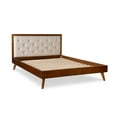 thumbnail image 5 of Riverbay Furniture Bristol Mid-Century Wood/Fabric Platform King Bed in Brown, 5 of 11