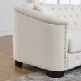 thumbnail image 5 of MIKIBAMA 59-Inch Chesterfield Velvet Sofa, 2-Seater Tufted Couch with Nailhead Trim, Beige Upholstered Sofa for Living Room, Apartment, 5 of 7