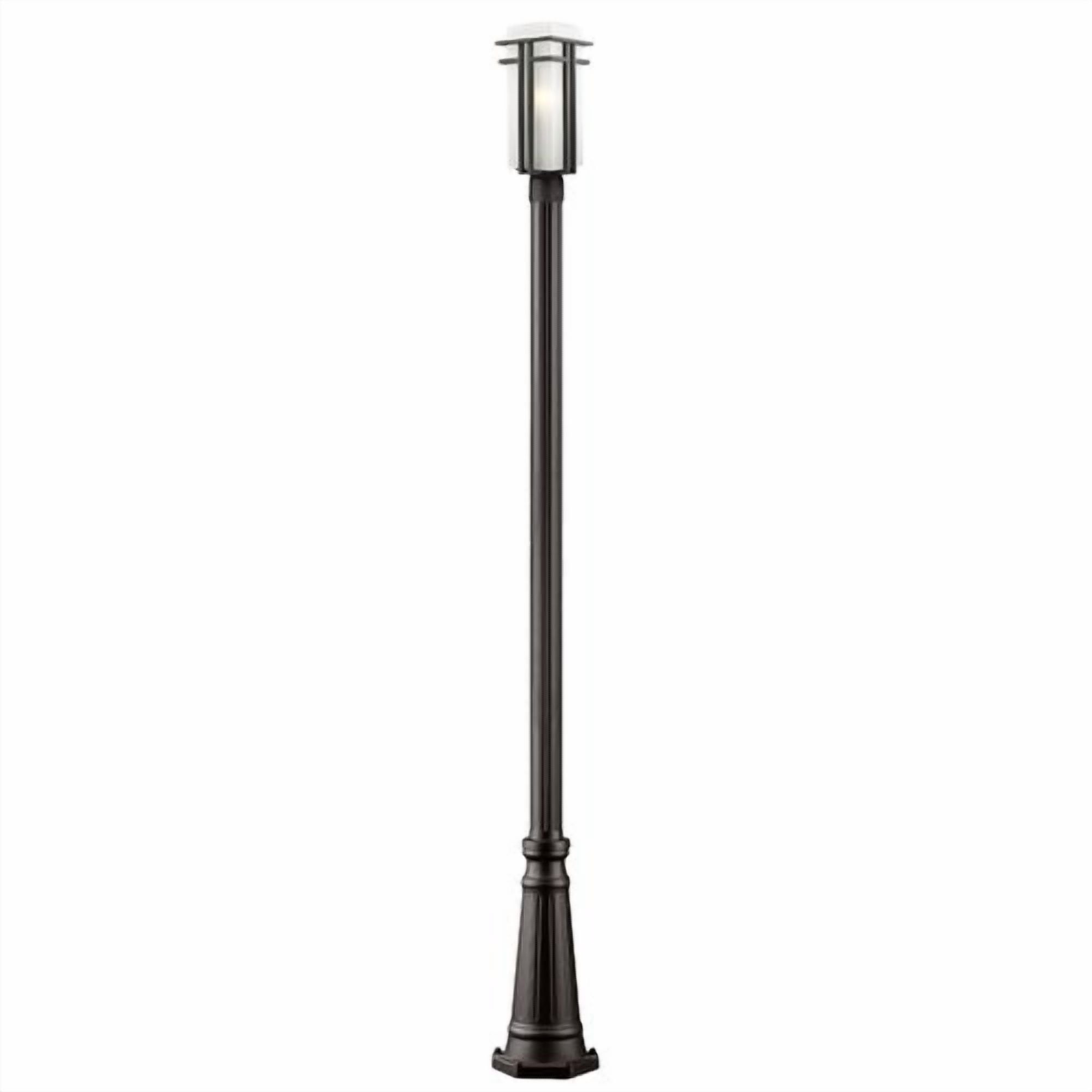 1 Light Outdoor Post Mount Lantern In Art Deco Style 10 Inches Wide By 111 Inches High Z-Lite 549Phmr-519P-Bk