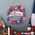 thumbnail image 6 of SLYNSHome 250th Anniversary Door Sign Patriotic 4th of July Wood Wreath for Front Porch 250 Anniversary Wooden Sign Memorial Day Independence Day Decor for Door Wall, 6 of 6
