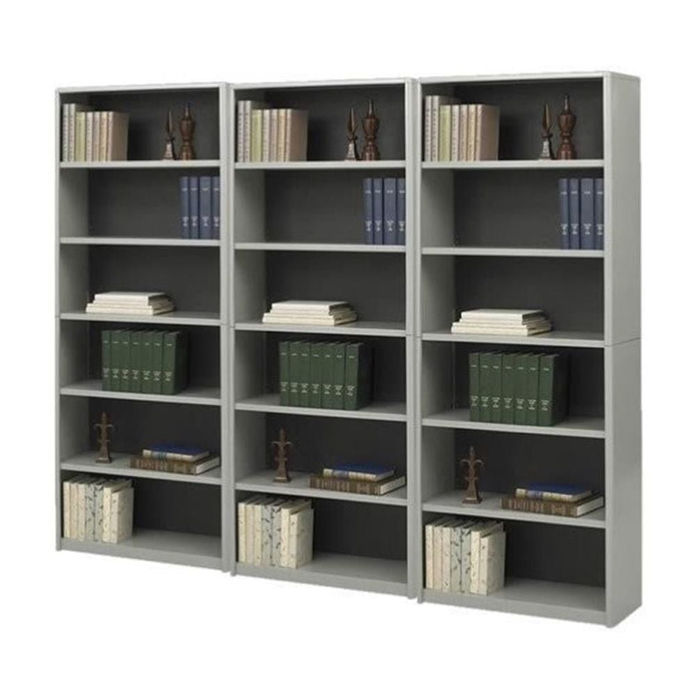 Convenience Concepts Designs2Go No-Tools Wall Bookshelf - 47.25" Tall, 10 Shelves, Faux Birch/Black