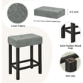 thumbnail image 5 of 59 Inch Industrial Bar Table Set with Power Outlet 3 Padded Stools Solid Wood Console Table for Living Room Dining Room Black, 5 of 8