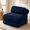 Navy, variant on Neche Single Corduroy Convertible Sleeper Sofa - Folding, Pillow Included, Back Support, Portable for Living Room & Bedroom, Gray