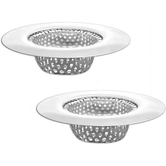 1.25" Bathroom Sink Strainers, 2PCS Drain Hair Catchers for Laundry, Mop Pool, Utility, Slop, RV Sink, Stainless Steel Drain Filter
