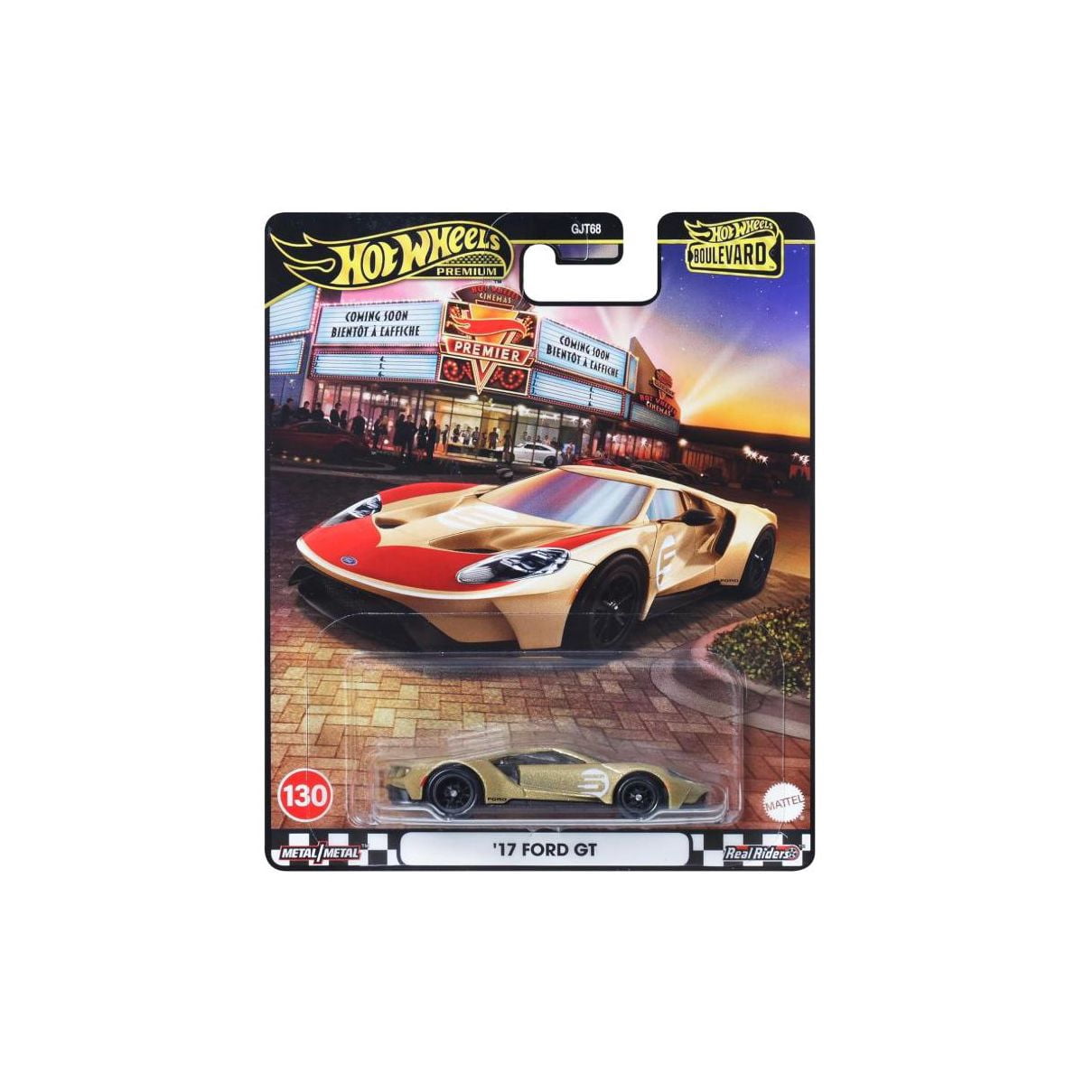 Hotwheels Premium Car Culture: 2016 Ford GT Race #67, White with
