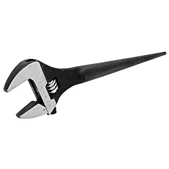 12 inch Adjustable Iron Workers Construction Spud Wrench Tapered to 1 - 3/8