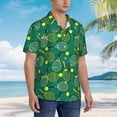 thumbnail image 3 of Fotbe Tennis Rackets and Balls Camisa Hawaiana para Hombre Unisex – Camisa Casual de Verano con Botones de Manga Corta de Algodón y Lino,Medium, 3 of 7