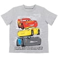 Disney Pixar Cars Lightning McQueen Toddler Boys 2 Pack TShirts Gray