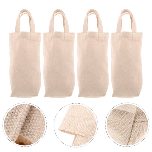 unbranded 4Ud Bolsa Para Regalo De Vino Roja De Tela Con Asas Para Bodas Y Fiestas Y Reutilizable