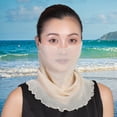 thumbnail image 4 of Chiffon Neck Gaiter with Earloops for Women Breathable UV Sun Protection Face Bandana Scarf for Outdoor Cycling Travel, 4 of 8