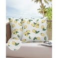 thumbnail image 6 of Summer Yellow Fruit Lemon with Green Leaves Outdoor Pillow Covers Set of 2, Decorative Waterproof Throw Pillow Case, White Cotton Linen Soft Cozy Cushion Pillowcases, 6 of 6