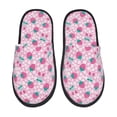 thumbnail image 2 of KLL Cherry Strawberry Slippers for Women Men House Slip on Indoor Outdoor Bedroom Furry Fleece Lined Ladies Comfy Anti-Skid Rubber Hard Sole-Large, 2 of 8