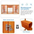 thumbnail image 5 of Pefilos 70" Outdoor Cat Enclosures, Cat House, Cat Shelter, Large Cat Cages Wooden Animal Cage with Doors Lounge Platforms and Weatherproof Roof, Orange, 5 of 8