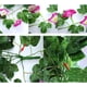 thumbnail image 3 of Nvzi Vid artificial, 2 unidades, flor de trompeta de gloria de la mañana artificial, planta verde falsa, valla de pared para jardín, decoración para exteriores, cestas colgantes para boda (morado), 3 of 5