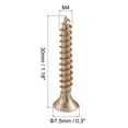 thumbnail image 2 of Tornillos de madera Uxcell M4 x 30mm Phillips de cabeza plana de acero al carbono con acabado de zinc colorado, paquete de 100, 2 of 5