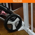 thumbnail image 5 of Lineslife 30-46" Extra Wide Metal Dog Pet Gates for Doorways and Stairs, 31"H Auto Close Baby Safety Gate, White, 5 of 8