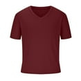 thumbnail image 4 of XuJwPNcy Men's Quick Dry Workout Shirts V Neck Running Athletic Solid Color T-Shirts Gym Casual Tee Tops for Running, 4 of 6