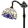 thumbnail image 3 of Tiffany Floor Lamp 64" Tall Baroque Industrial Pole Vintage Boho Stained Glass Standing Corner Bright Reading LED Light Arched Rustic Gooseneck Adjustable Living Room Kids Bedroom Farmhouse WERFACTORY, 3 of 5