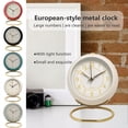 thumbnail image 2 of Mosey Analog Alarm Clock with LED Light Non-Ticking Battery Operated Bedroom Desktop Digital Quartz Clock Children Students Gift, 2 of 8