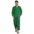 thumbnail image 1 of Inkmeso Pyjama Classique en Coton Uni Ensemble de Nuit Boutonné pour Hommes 2 Pcs, 1 of 7