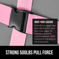 thumbnail image 3 of Correas de equipaje GORILLA GRIP Heavy Duty, paquete de 4, ajustables, rosas, 3 of 9