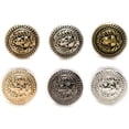 thumbnail image 2 of 5pcs Vintage Lion Pattern Shank Metal Button Round for Sewing Clothing Suits Blazer Jacket Uniform Handwork (Antique Gold, 12.5mm), 2 of 6