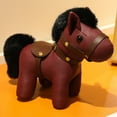 thumbnail image 2 of Faux Leather Horse Keychain, 2026 Horse Pendant, Pu-Leather Horse Doll Keychain, Year of The Horse 2026 Gifts, Cute Horses Hanging Ornament, Bag Accessory Pendant for Handbags Tote Backpack, 2 of 7