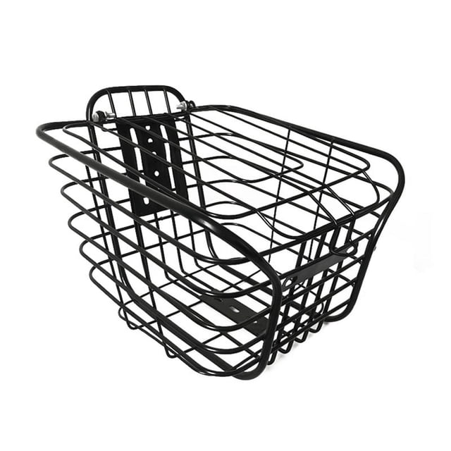 Cesta Delantera Para Bicicleta, Cesta Eléctrica Multifuncional De Gran Capacidad, Color Negro, Hierro, Con Cubierta, Accesorios Para Ciclismo