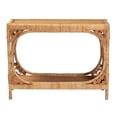 thumbnail image 3 of bali & pari Ramona 1-Shelf Modern Rattan Console Table in Light Honey Brown, 3 of 9