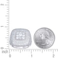 thumbnail image 2 of 925 Sterling Silver Moissanite Statement Domed Top Square Pinky Ring 6.54 CT | Size 10, 2 of 2