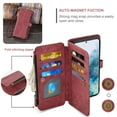 thumbnail image 5 of Asuwish Compatible with Samsung Galaxy S20 Plus S20+ 5G Wallet Phone Case and Tempered Glass Screen Protector Faux Leather Flip Card Holder Cell Cover for S20+5G S20plus 20S + S2O S 20 20+ G5 Red, 5 of 7