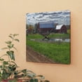 thumbnail image 2 of U R There Photography McDowell Road Reds II Rustic Farmhouse Acrylic Analog Wall Clock, 2 of 6